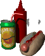 hot dog meal